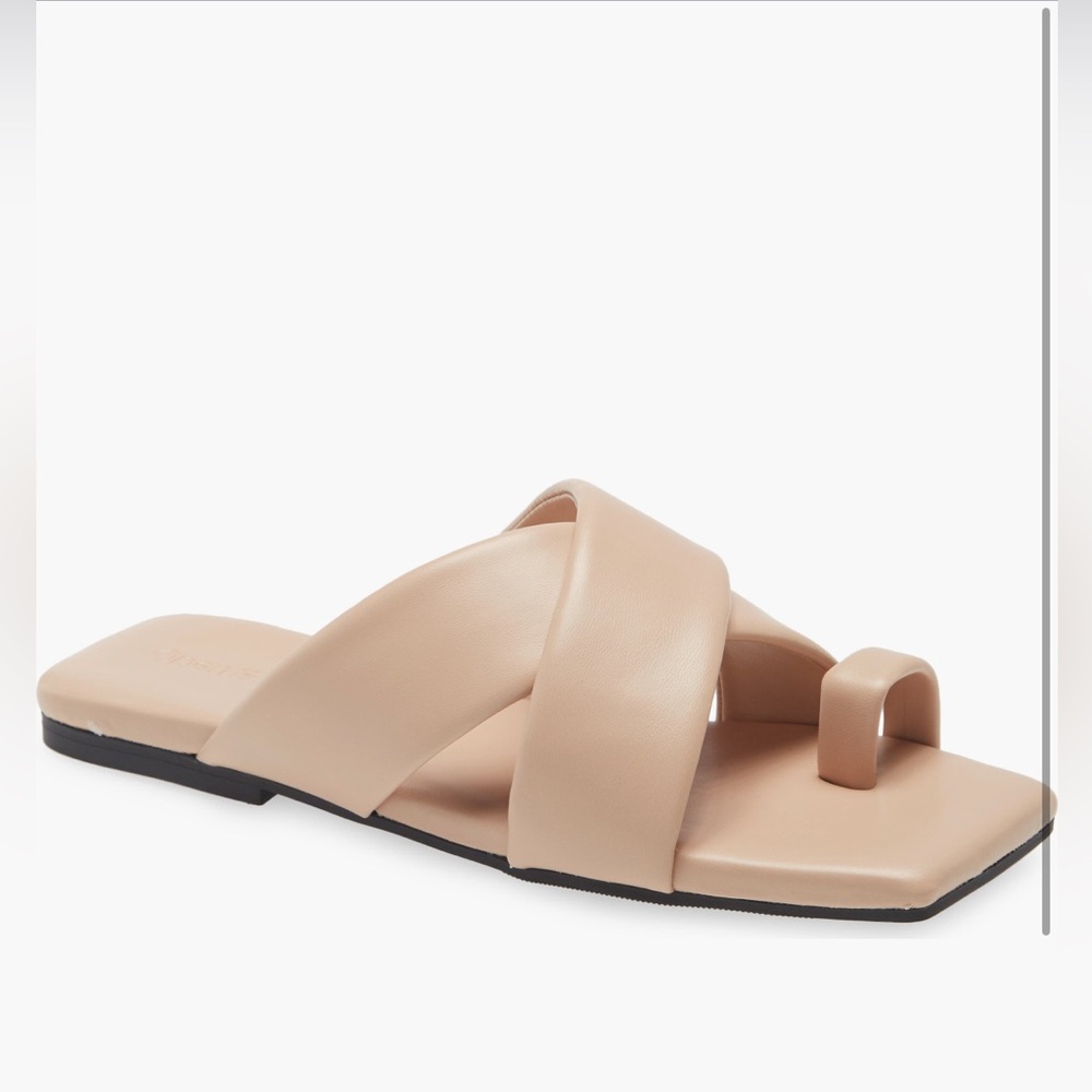Open Edit Otto Slide Sandal Women’s Nude Size 9